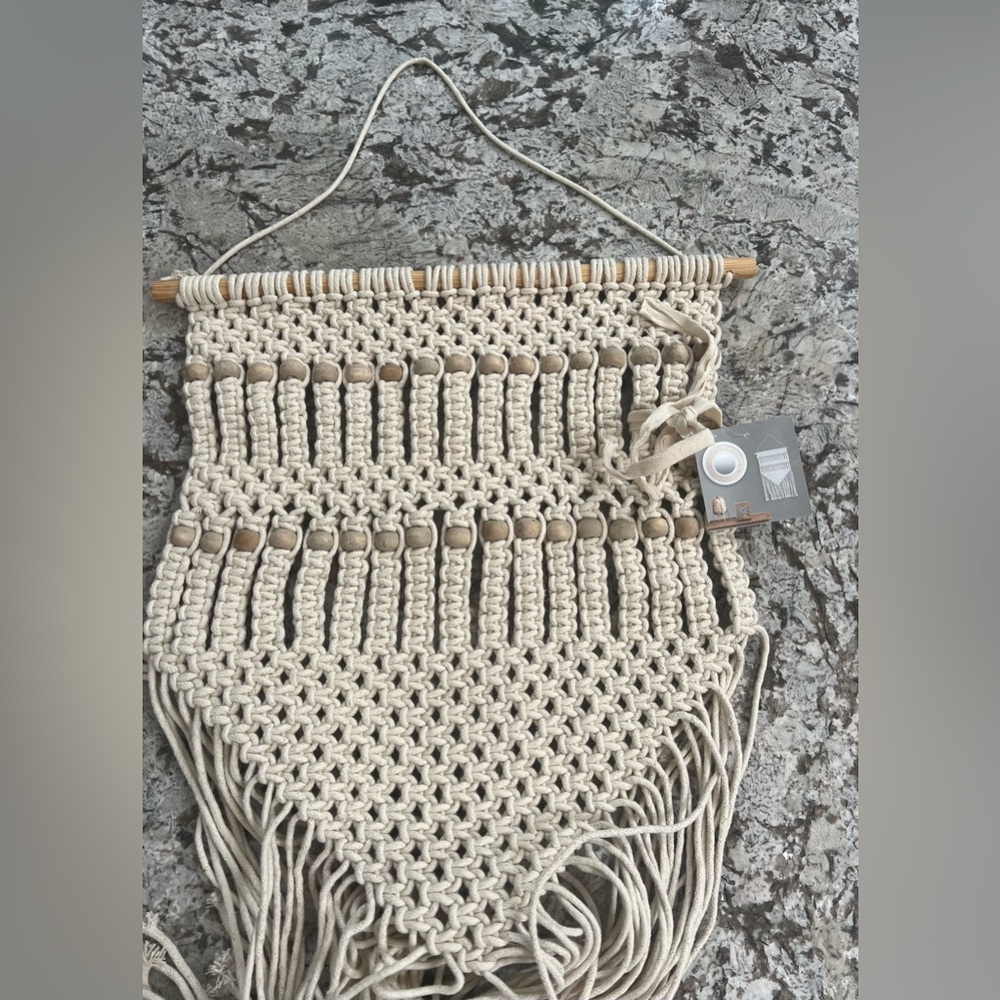 NWT Macrame & bead Wall Hanging